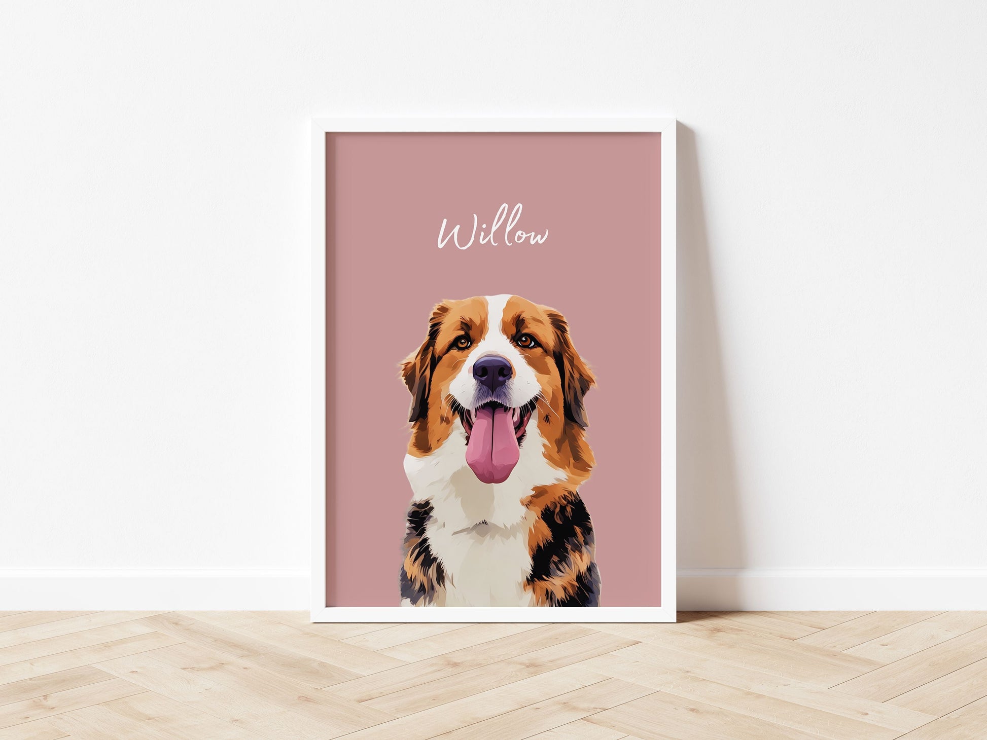 Custom Pet Portrait - Pet Photo + Name