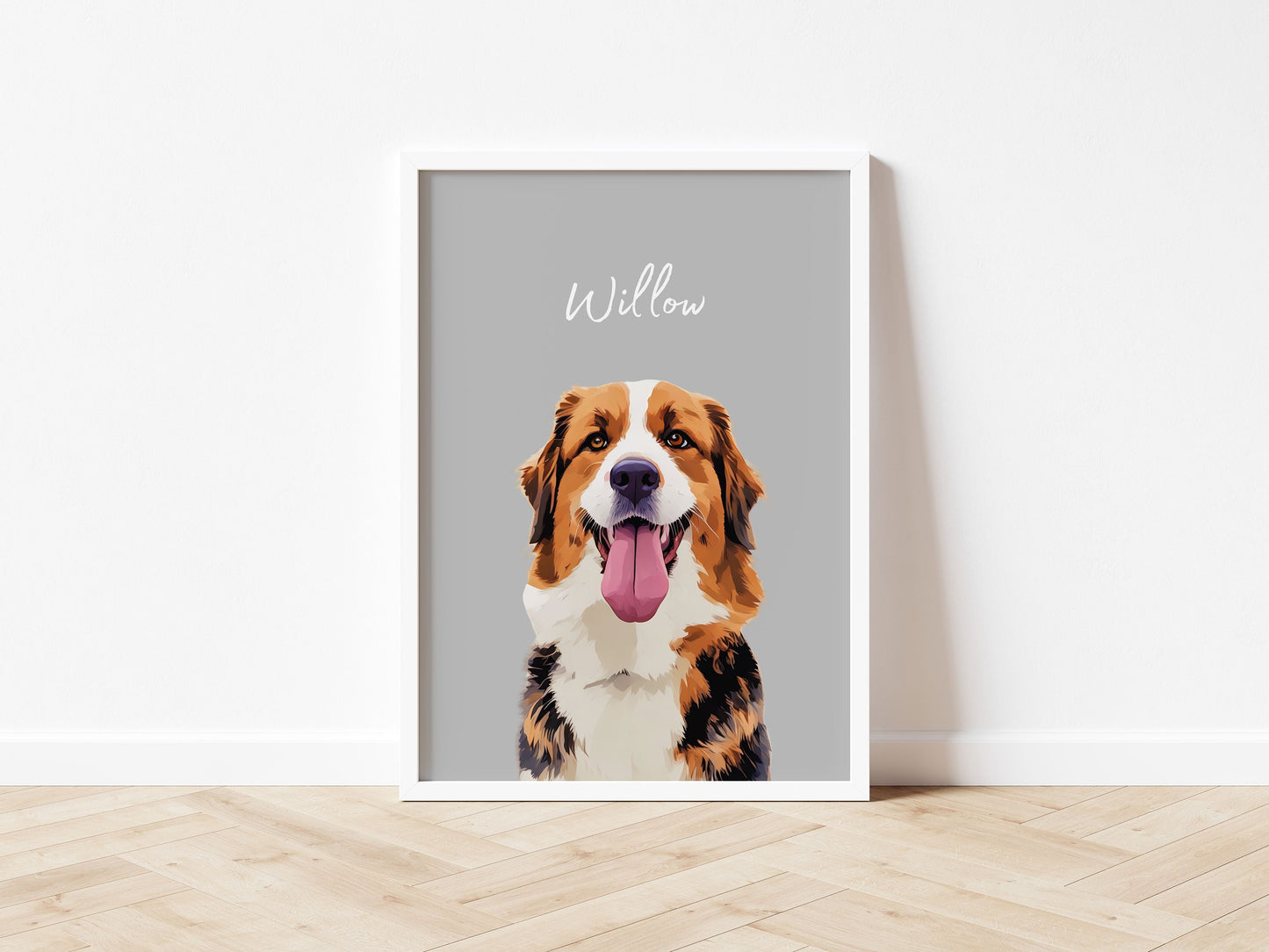 Custom Pet Portrait - Pet Photo + Name