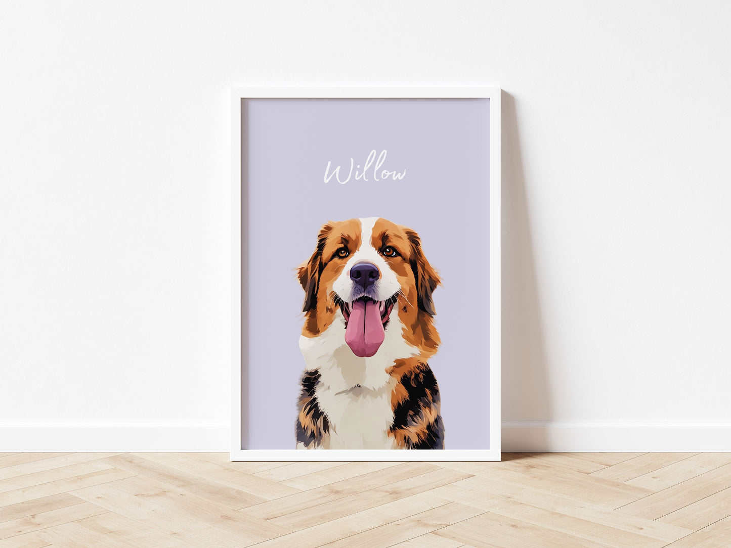 Custom Pet Portrait - Pet Photo + Name