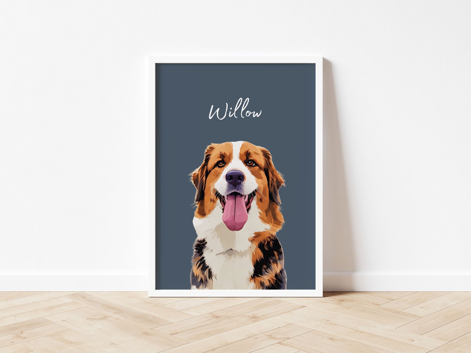 Custom Pet Portrait - Pet Photo + Name