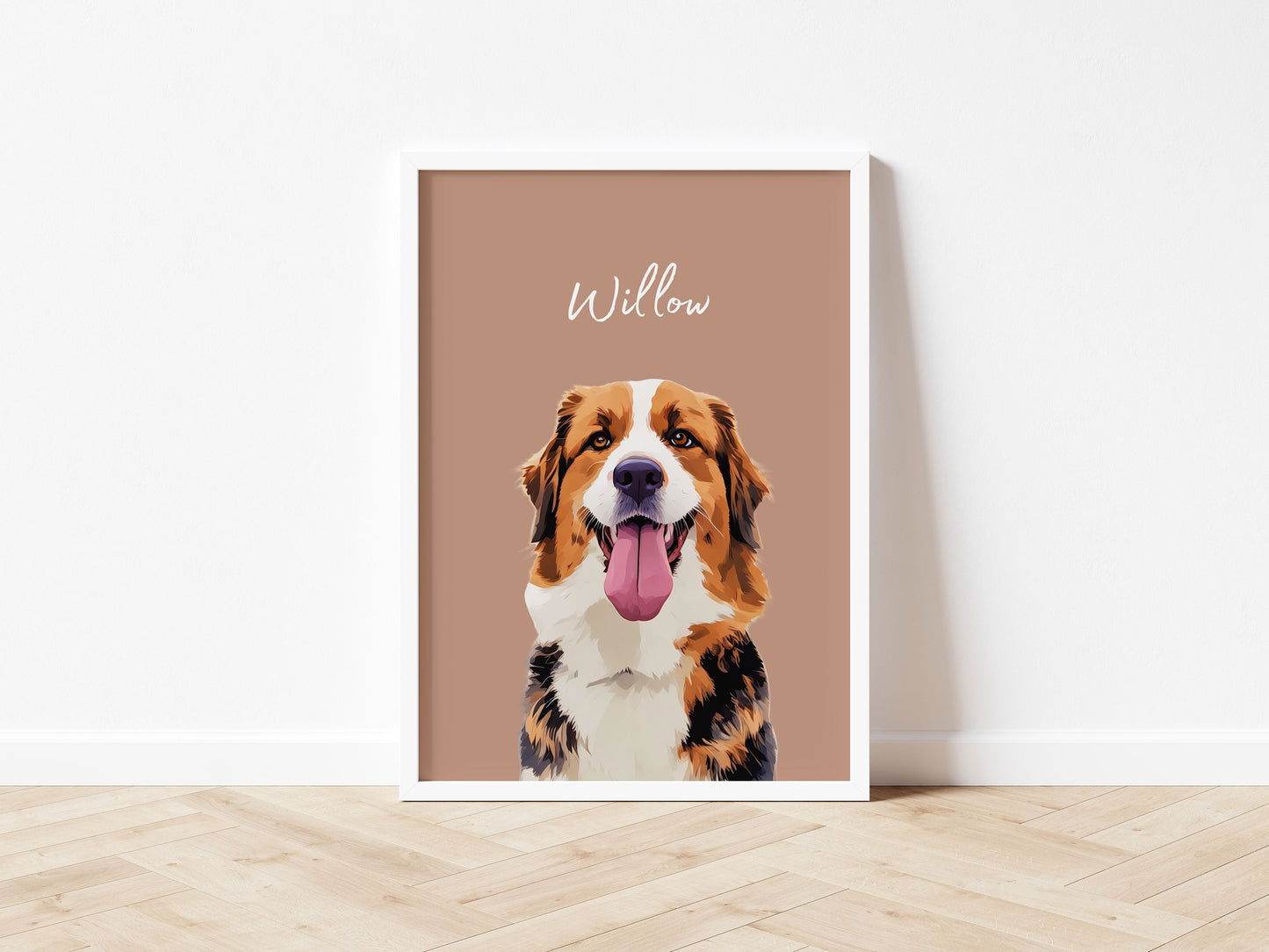 Custom Pet Portrait - Pet Photo + Name
