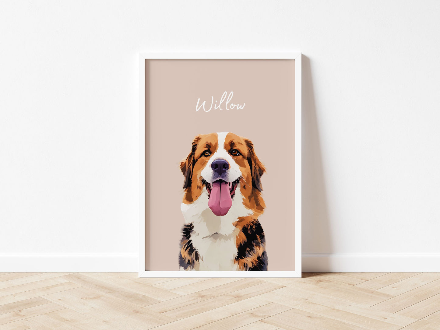 Custom Pet Portrait - Pet Photo + Name