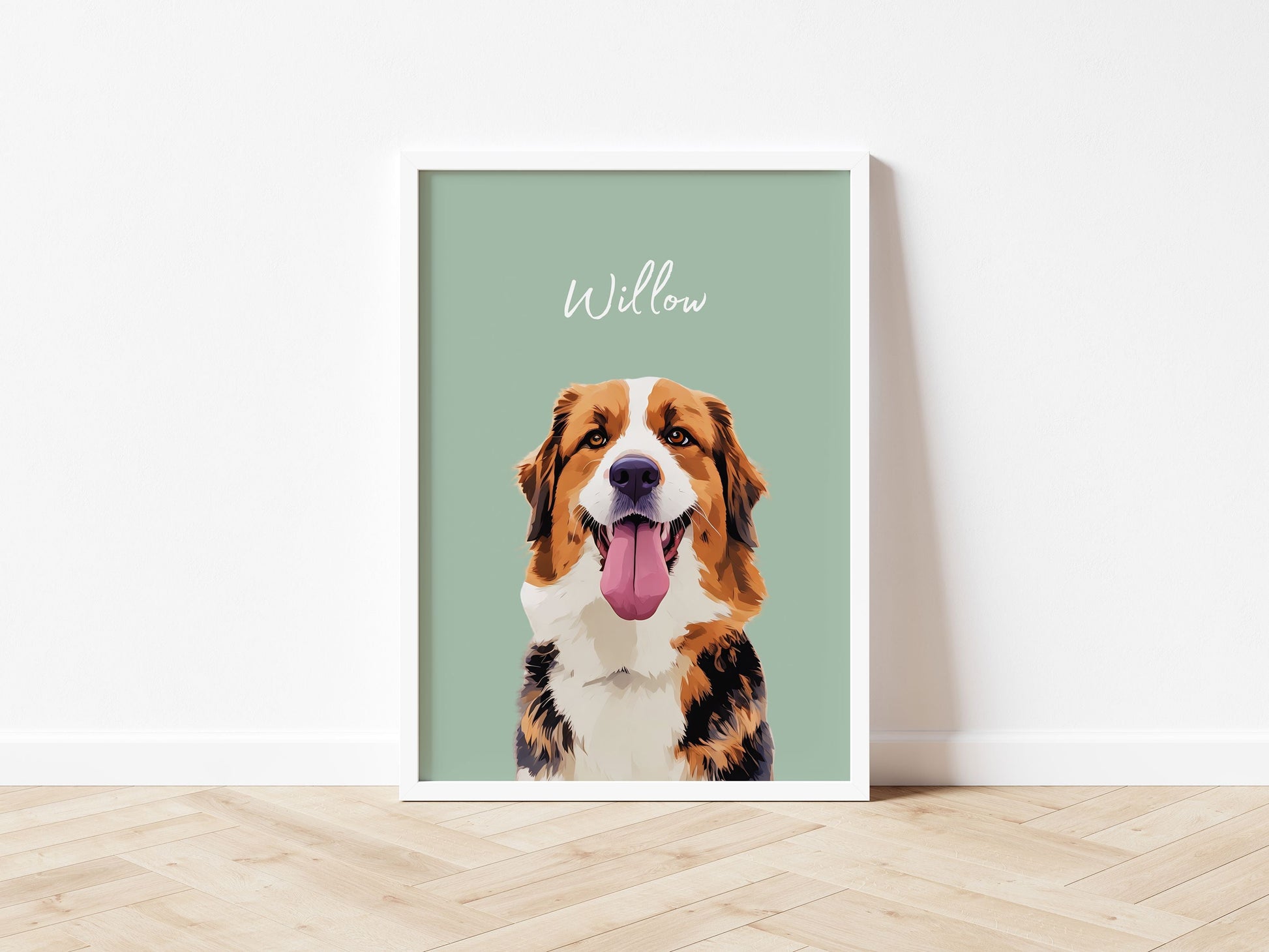 Custom Pet Portrait - Pet Photo + Name