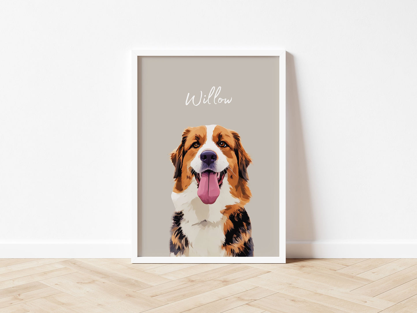 Custom Pet Portrait - Pet Photo + Name