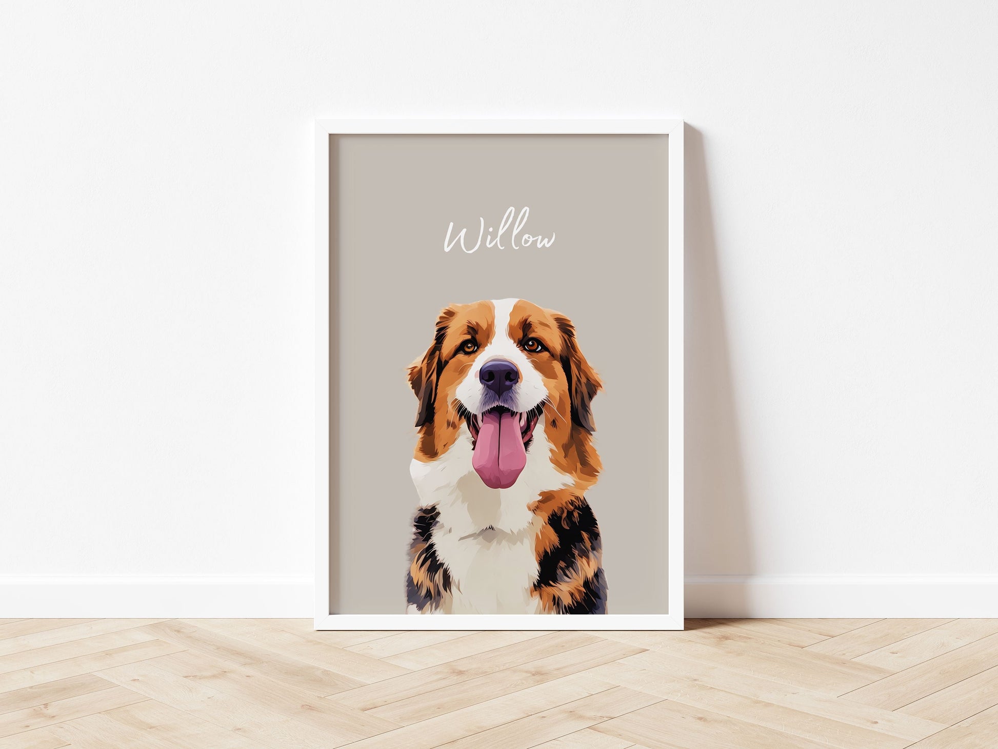Custom Pet Portrait - Pet Photo + Name