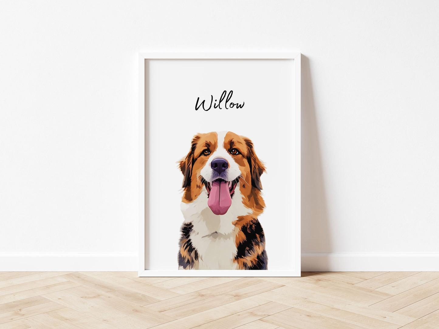 Custom Pet Portrait - Pet Photo + Name