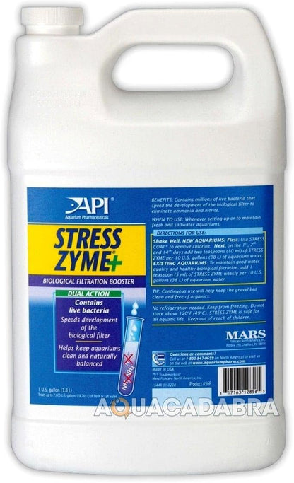 Stress Zyme Freshwater and Saltwater Aquarium Cleaning Solution 1-Gallon Bottle