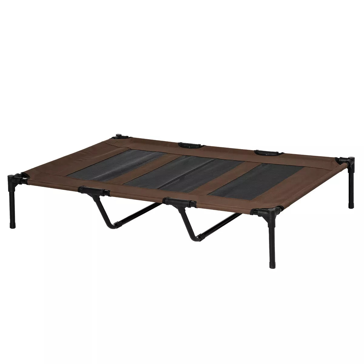 Pawhut 48" X 36" Elevated Breathable Dog Bed Portable Pet Cot W/ Carry Bag Metal Frame Breathable Mesh Indoor and Outdoor