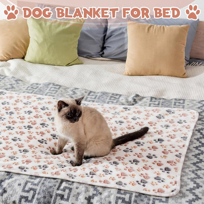 12 Pcs Puppy Blanket for Litter Dog Cat, 41 X 30 Inch White, Gray