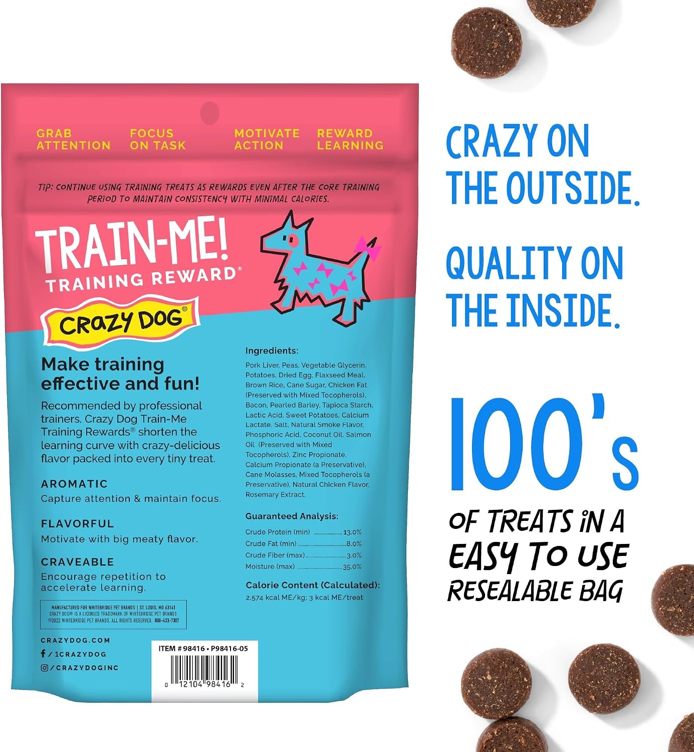 Train-Me! Training Dog Treats Bacon Flavor 16 Oz. Bag, 400 Treats