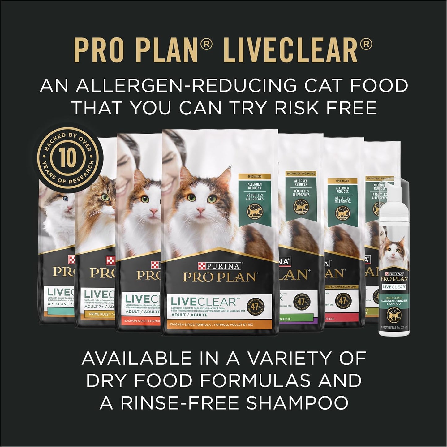 Purina Pro Plan Liveclear Allergen Reducer Cat Food Weight Control, 5.5 Lb