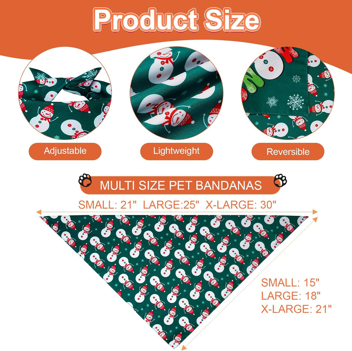 Christmas Dog Bandanas Small 3PCS, 6 Pattern Scarf for Boy and Girl