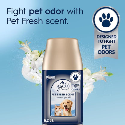 Automatic Spray Refill, Pet Fresh Scent, Scented Air Freshener for Home and Bathroom, 6.2 Oz
