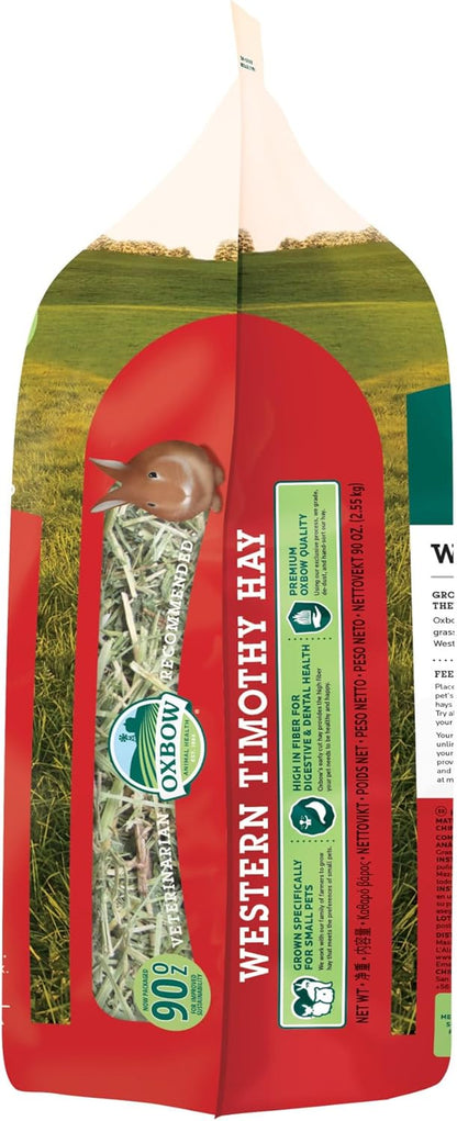 Western Timothy Hay, Rabbit & Guinea Pig Hay, High Fiber, USA, 90 Oz