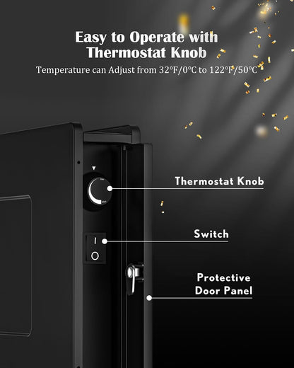 Dog House Heater, 32℉-122℉ Temp Control, Near-Silent No Fan & 30% Energy-Save ECO Mode, Overheat Protection & 6.6Ft Chew-Resistant Cord, Outdoor Dog House/Chicken Coop, Puppies/Preg/Senior Dogs