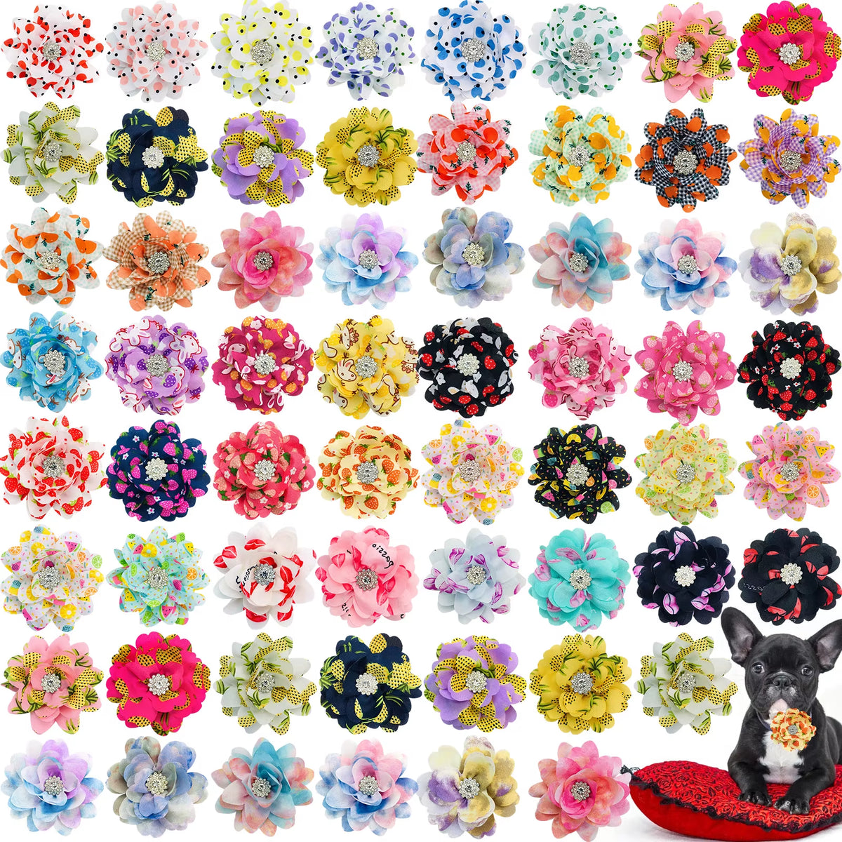 New Big Flower-Collar Remove Dog Bowtie for Dogs Pets Collar Accessories Fashion Dogs Bow Ties Collar Summer Pet Supplies