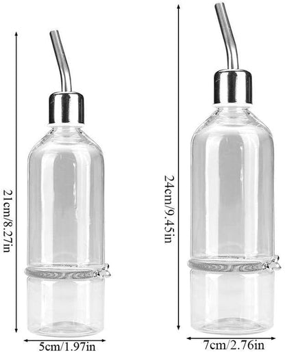Parrot Water Feeder Automatic Pet Rabbit Feeder Parrot Bird Water Feeding Bottle Hamster Water Bottle Feeder with Stainless Steel Ball Nipple(S)