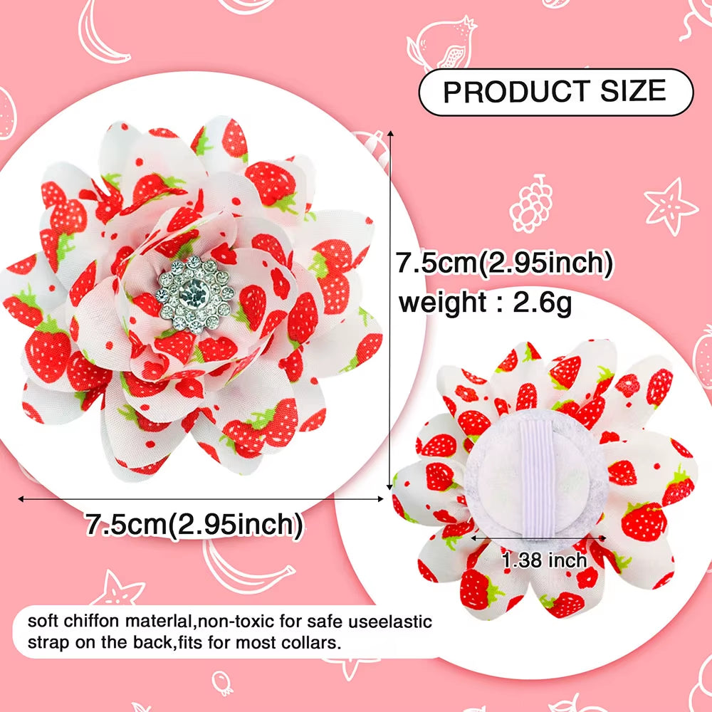 New Big Flower-Collar Remove Dog Bowtie for Dogs Pets Collar Accessories Fashion Dogs Bow Ties Collar Summer Pet Supplies
