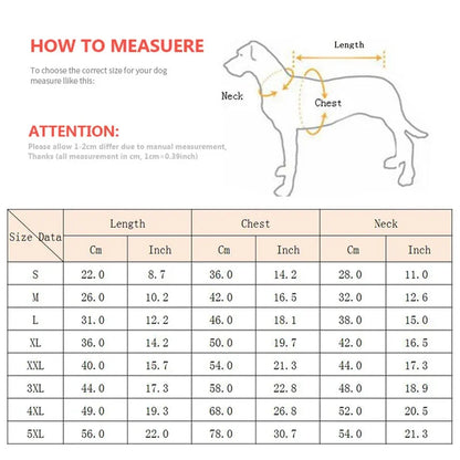 New Waterproof Big Dog Vest Jacket Winter Warm Pet Dog Clothes for Small Large Dogs Puppy Pug Coat Dogs Pets Clothing 4XL 5XL