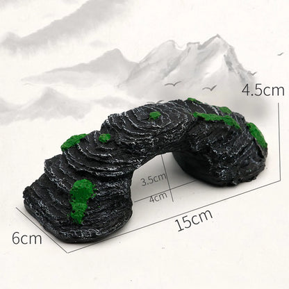 Fish Tank Artificial Bridge Resin Landscape Decoration Bridge Aquarium Equipment Accessories Ornament Cave Aquatic Pet Fish