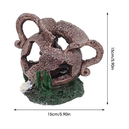 Fish Tank Artificial Bridge Resin Landscape Decoration Bridge Aquarium Equipment Accessories Ornament Cave Aquatic Pet Fish