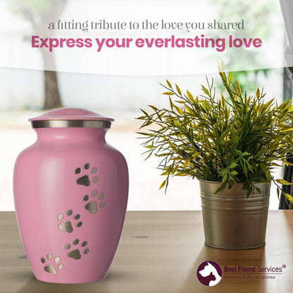 Ottillie Legacy Pink/Pewter/Vert Urn, up to 115Lbs