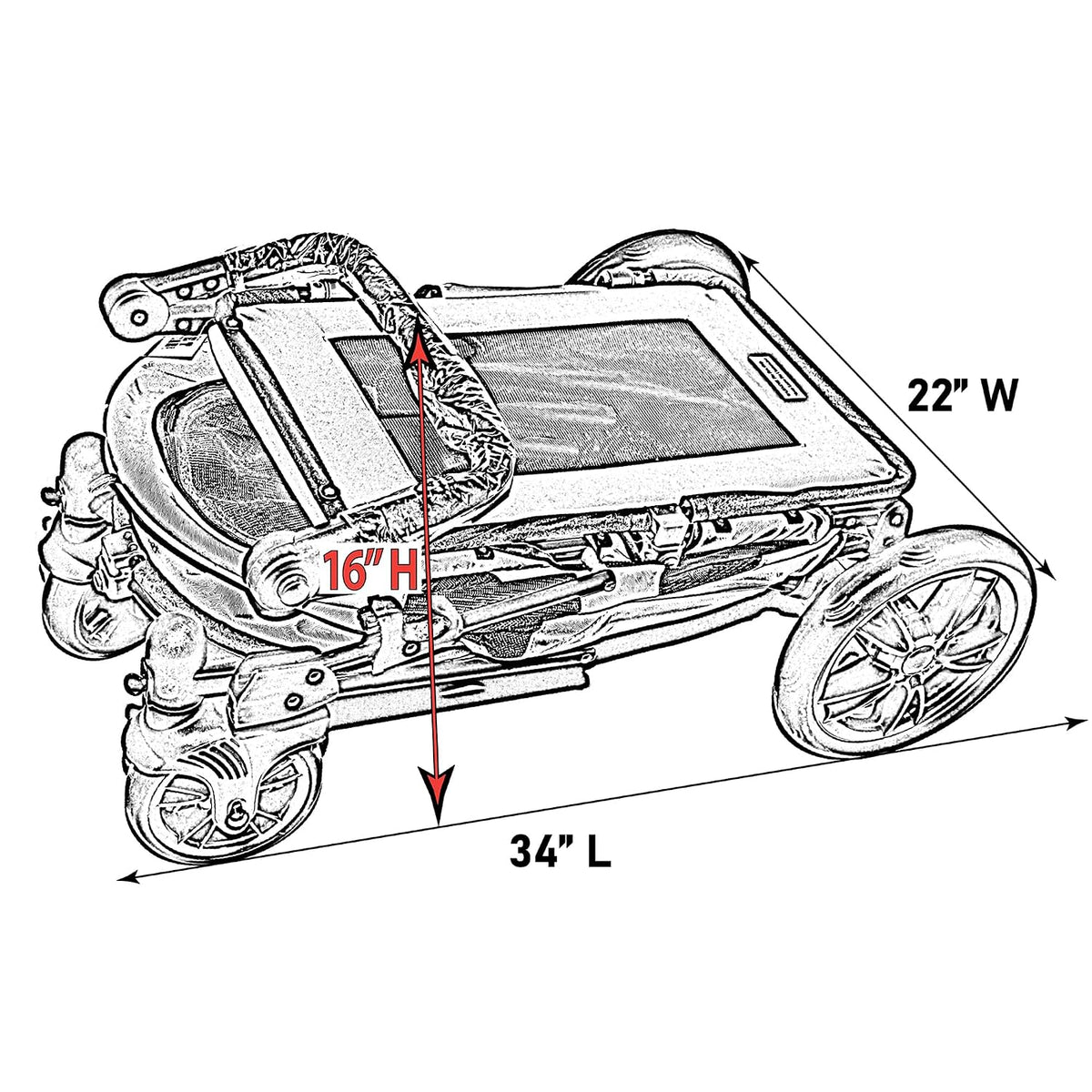No-Zip Excursion Pet Stroller, Pebble