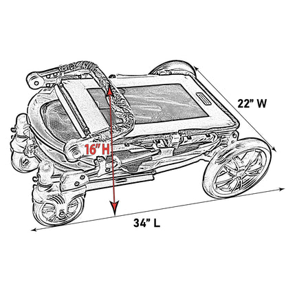 No-Zip Excursion Pet Stroller, Pebble
