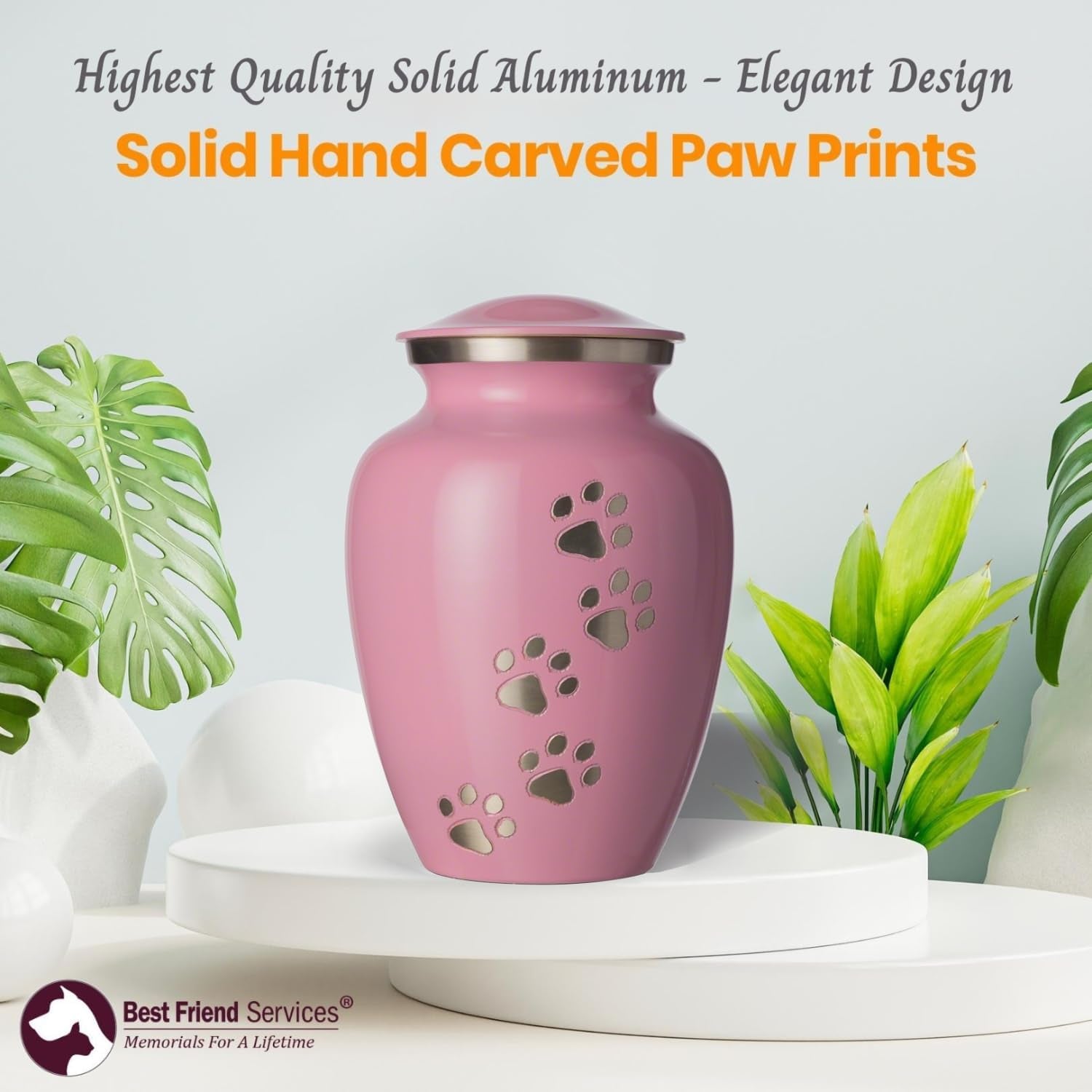 Ottillie Legacy Pink/Pewter/Vert Urn, up to 115Lbs