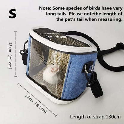 Super Portable Pet Bird Cage Parrot Carrier Travel Bag Breathable Lightweight Hamster Squirrel for Small Animals Pet Accessories