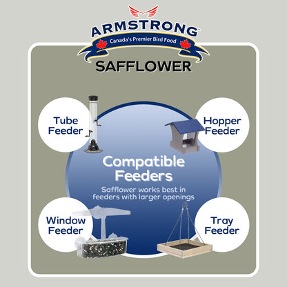 Armstrong Wild Bird Food Safflower Wild Bird Seed for High Energy, 20Lbs