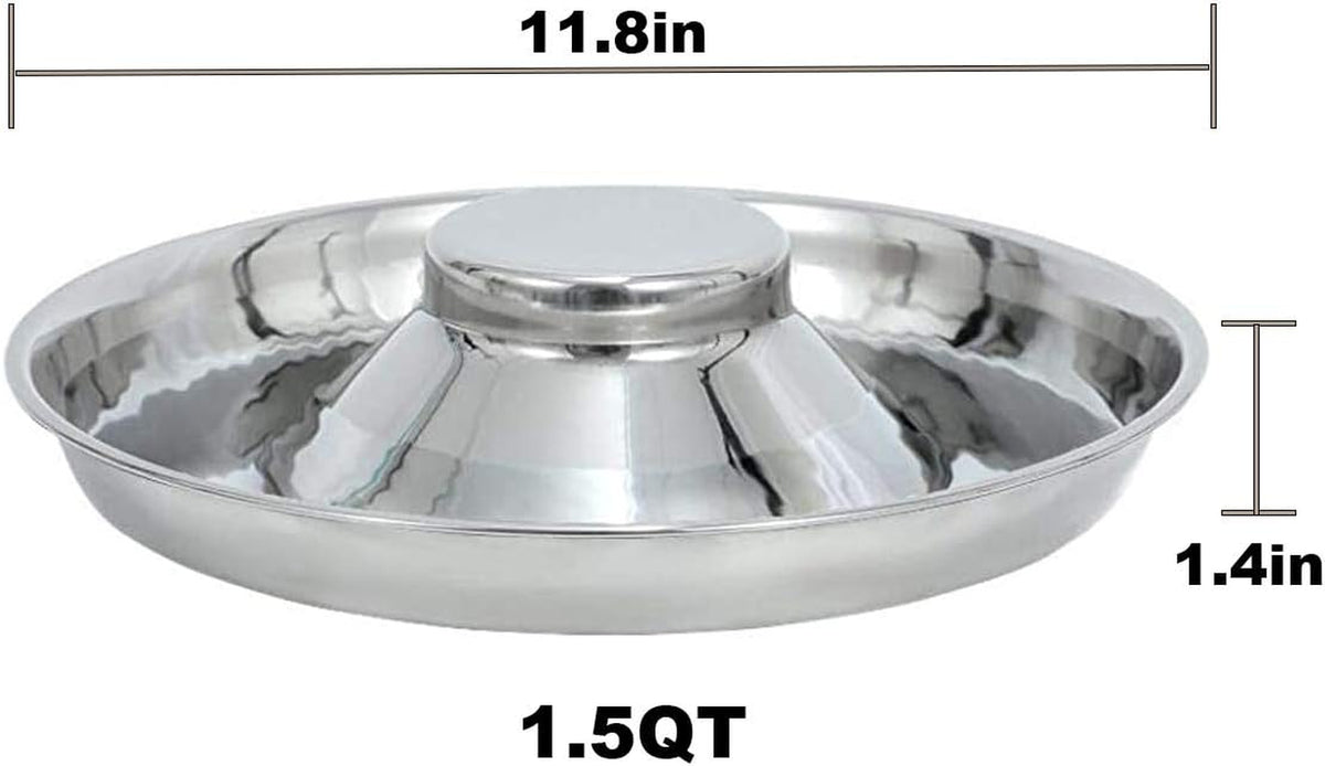 Stainless Steel Puppy Kitten Dish 11.8 Inch (2 Pack)