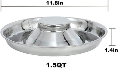 Stainless Steel Puppy Kitten Dish 11.8 Inch (2 Pack)