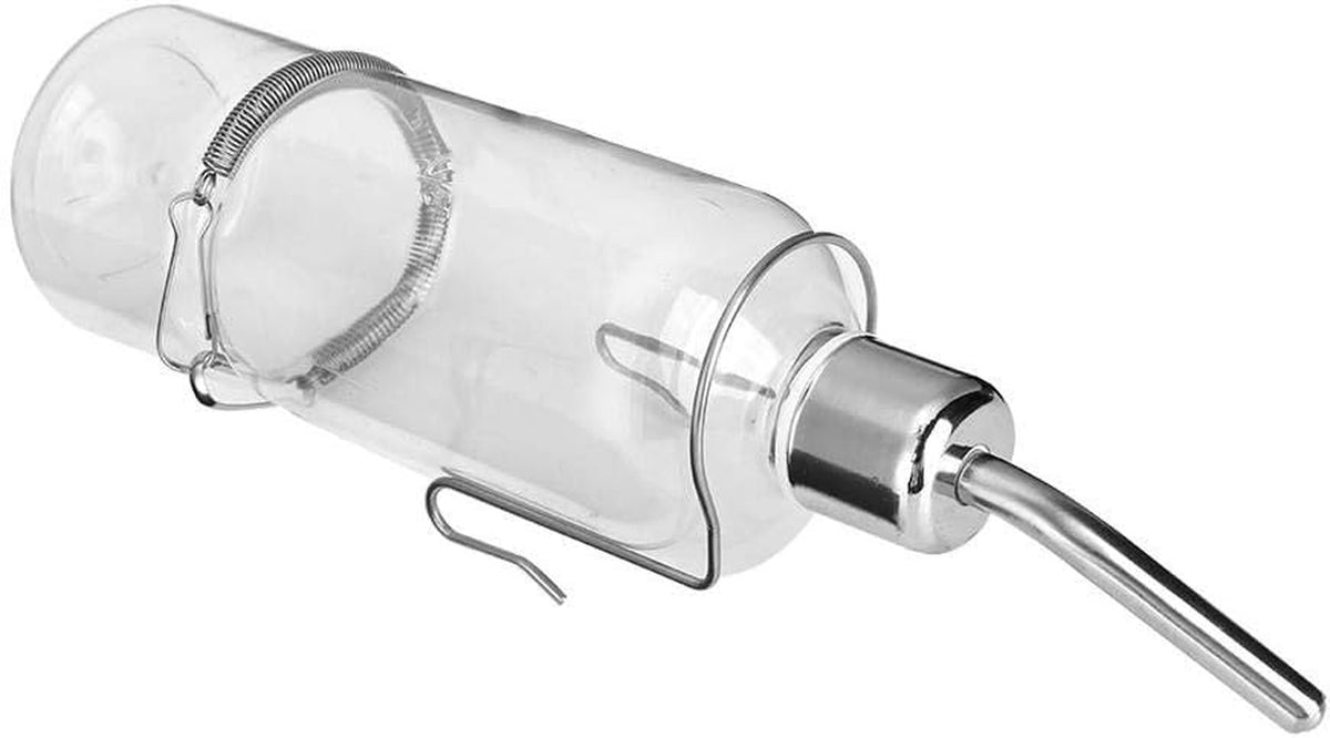 Parrot Water Feeder Automatic Pet Rabbit Feeder Parrot Bird Water Feeding Bottle Hamster Water Bottle Feeder with Stainless Steel Ball Nipple(S)