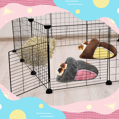 2 Pack Guinea Pig Bed, Slipper Cuddle Sack, Grey & Brown