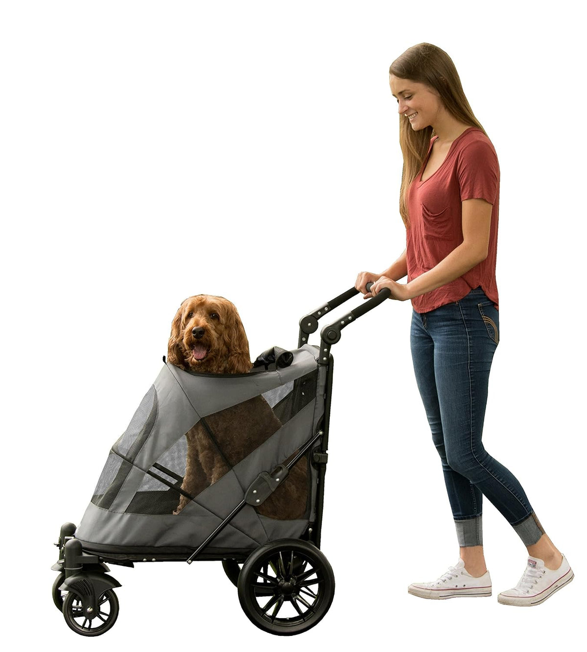 No-Zip Excursion Pet Stroller, Pebble